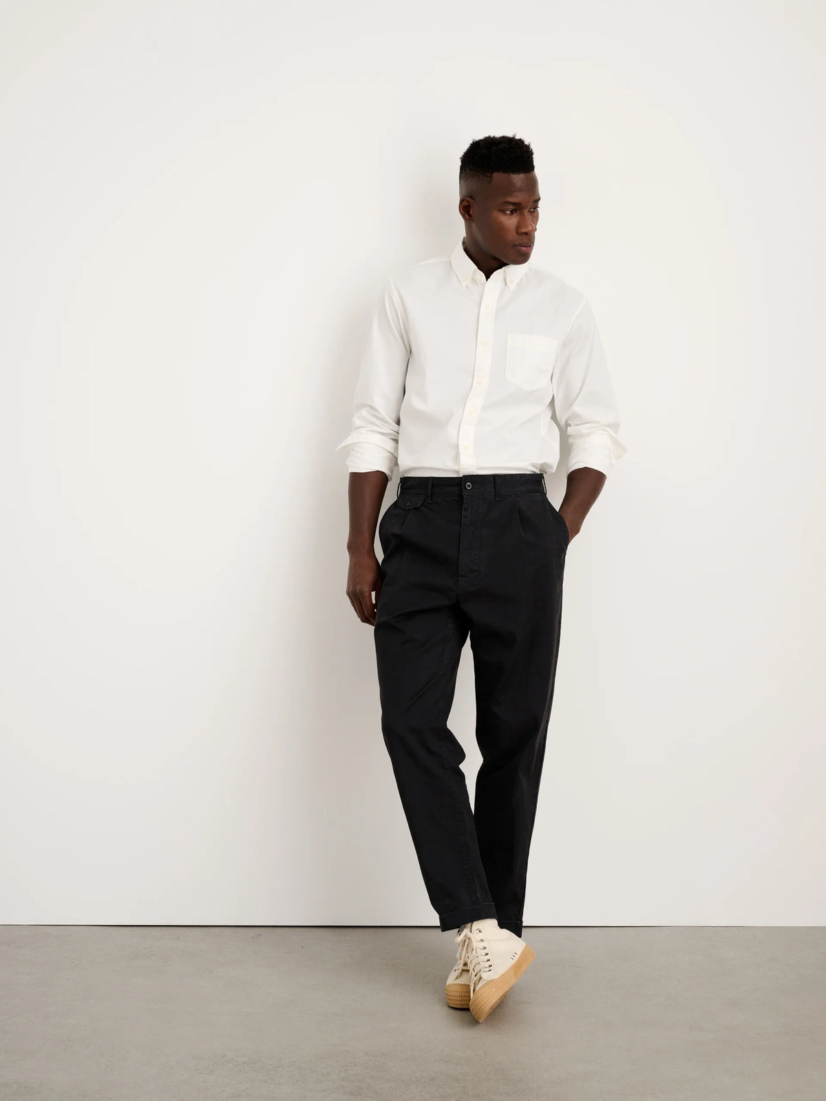 Mill Shirt in Paper Poplin - White