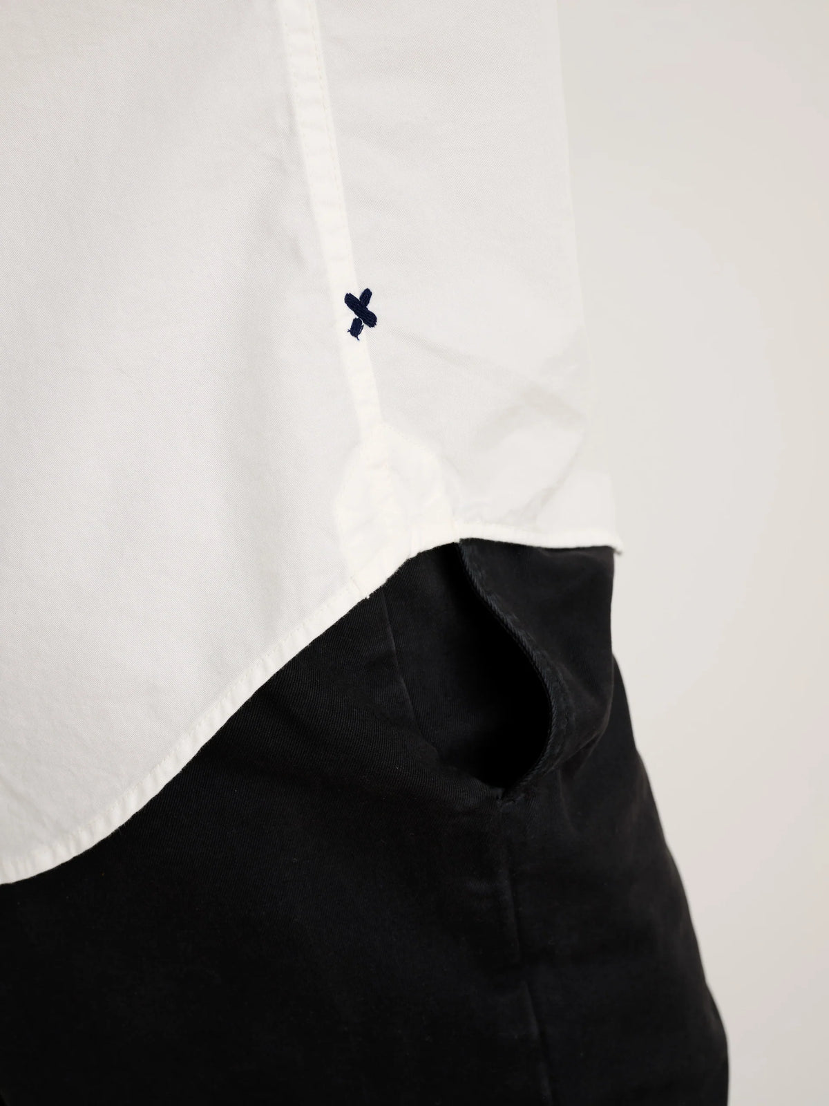 Mill Shirt in Paper Poplin - White