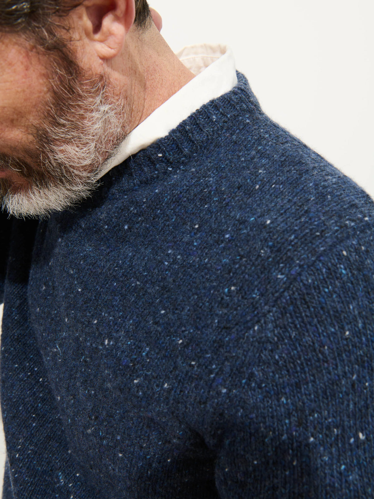 Donegal Crewneck Sweater - Navy