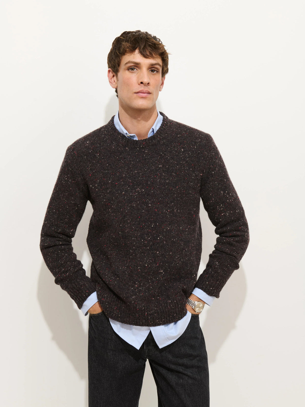 Donegal Crewneck Sweater - Pino Noir