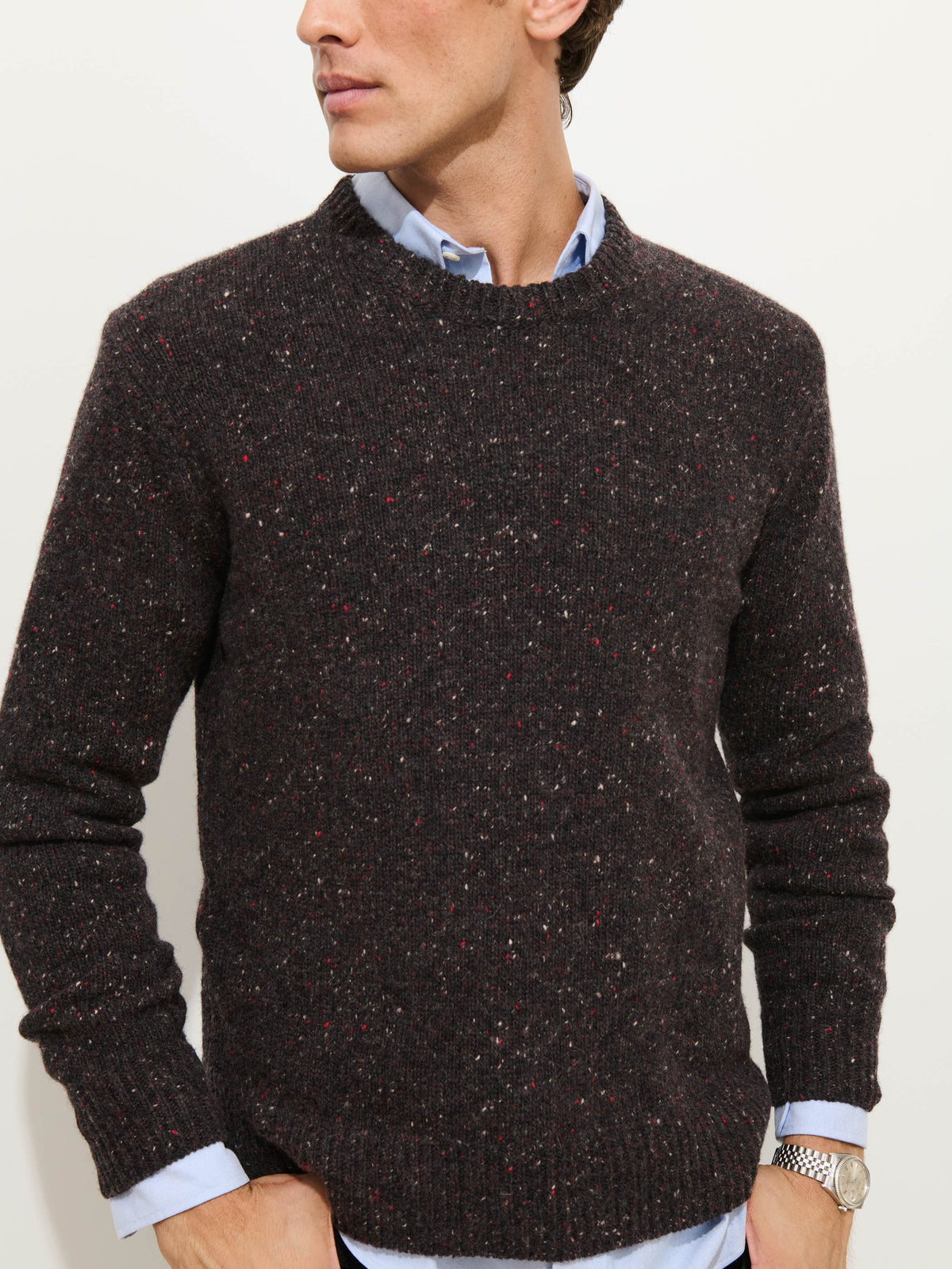 Donegal Crewneck Sweater - Pino Noir