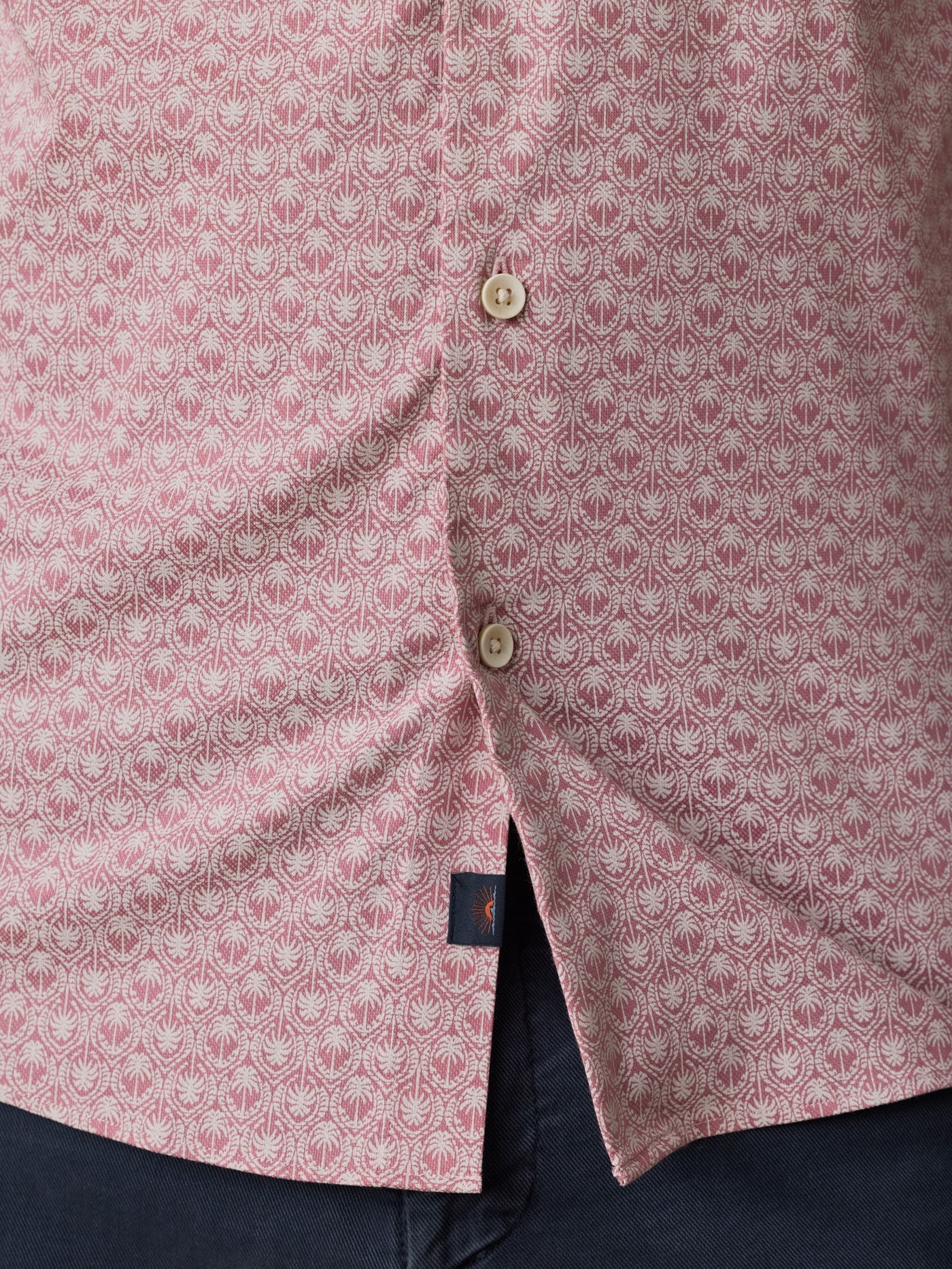 Short-Sleeve Monterey Shirt - Rose Palm Mosaic
