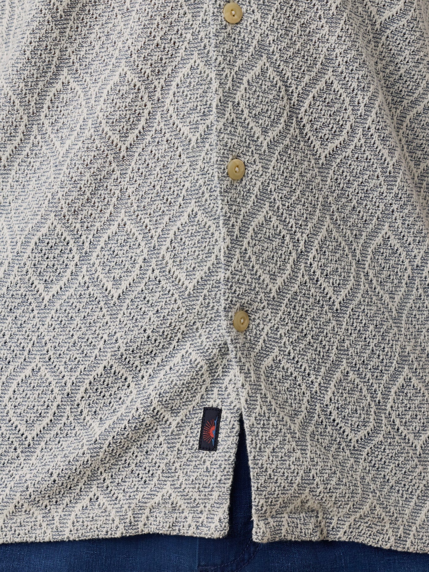 Short-Sleeve Oasis Camp Shirt - Blue Island Medallion