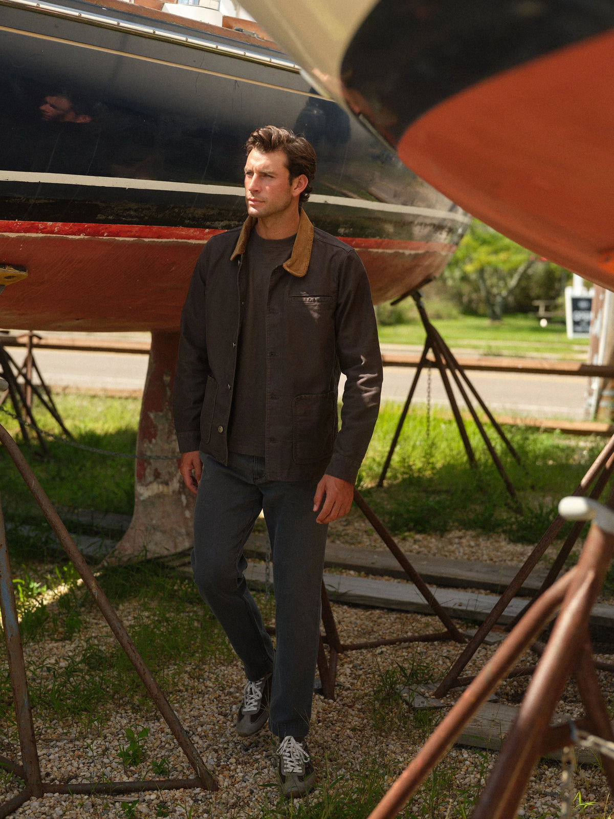 Pilon Trouser in Organic Cotton - Graphite