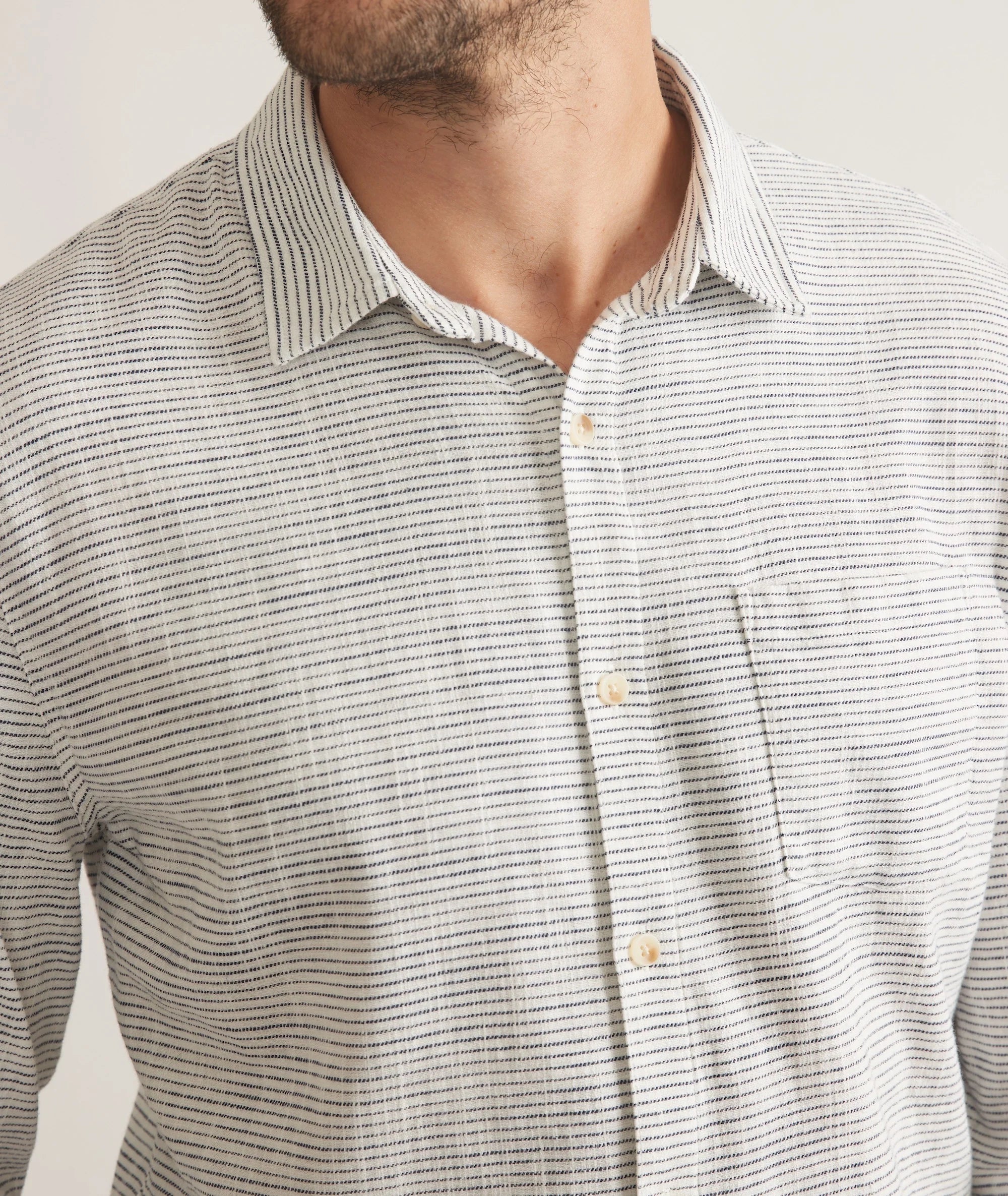 Stretch Selvage Long Sleeve Shirt