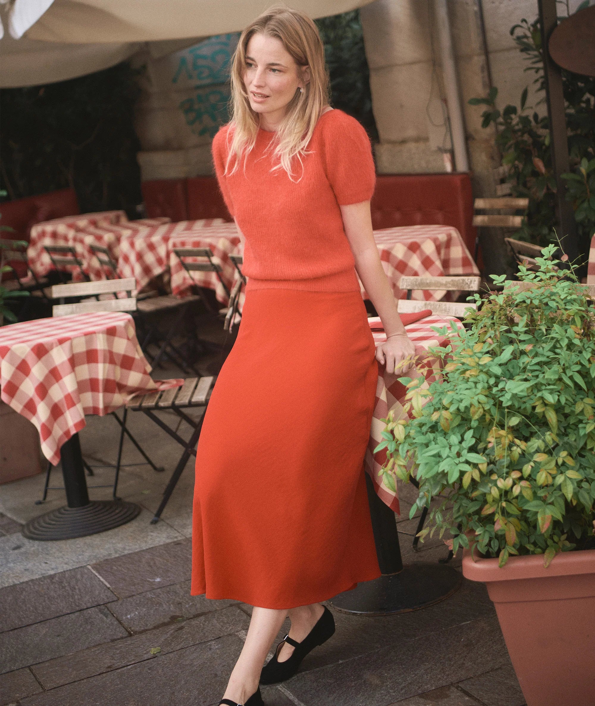 Natalia Circle Skirt - Cherry Red