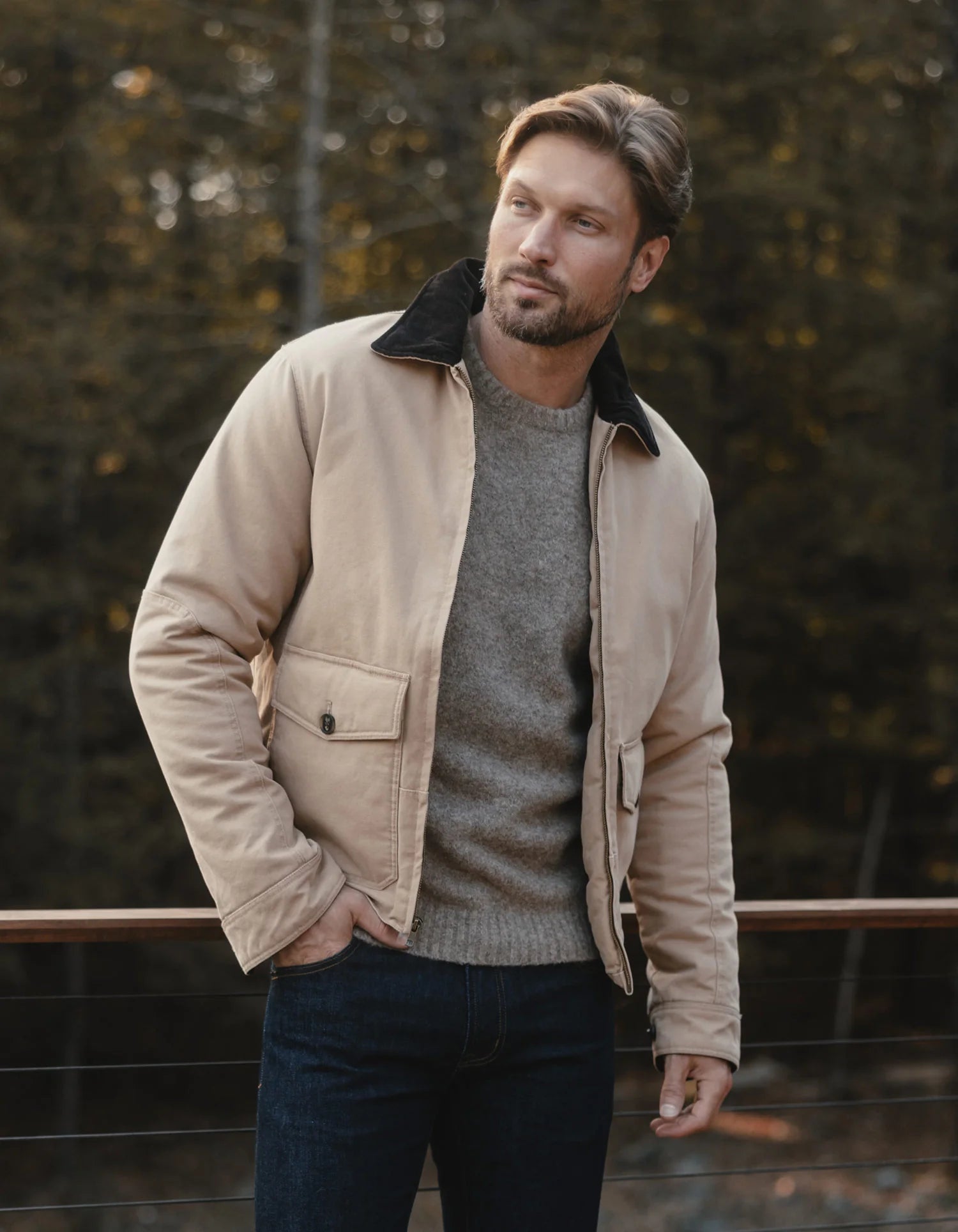 Canvas Zip Front Jacket