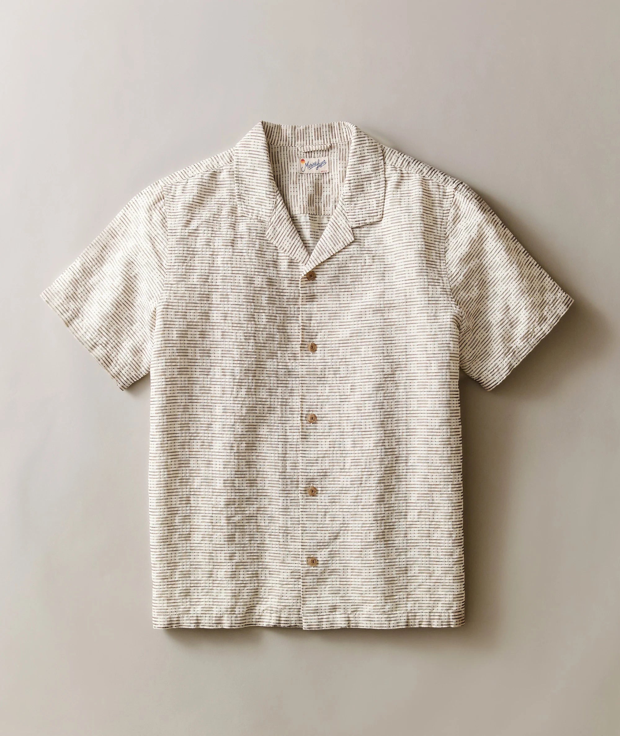 Dobby Resort Shirt - Natural/Brown Check