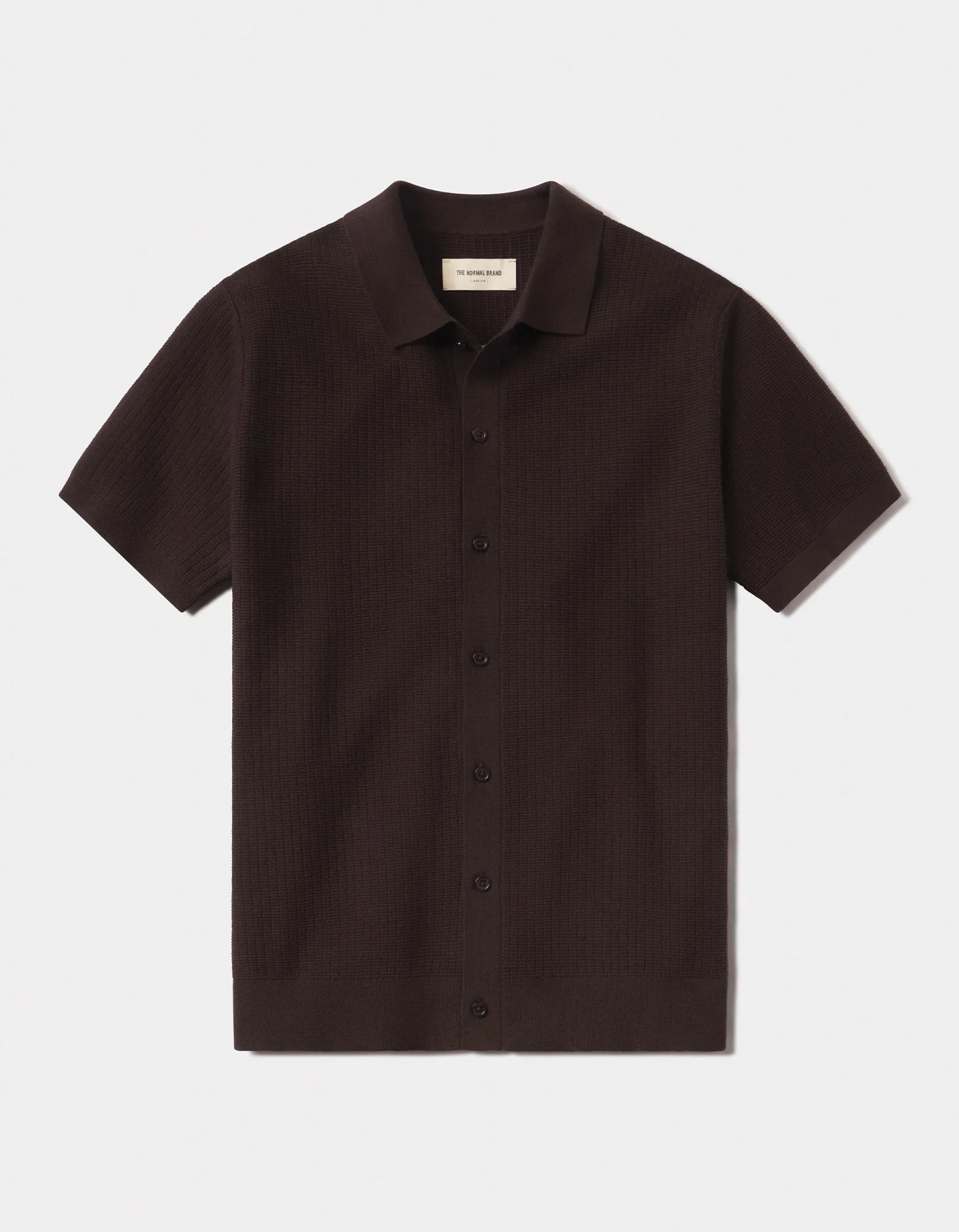 Breezeknit Button Up - Dark Brown