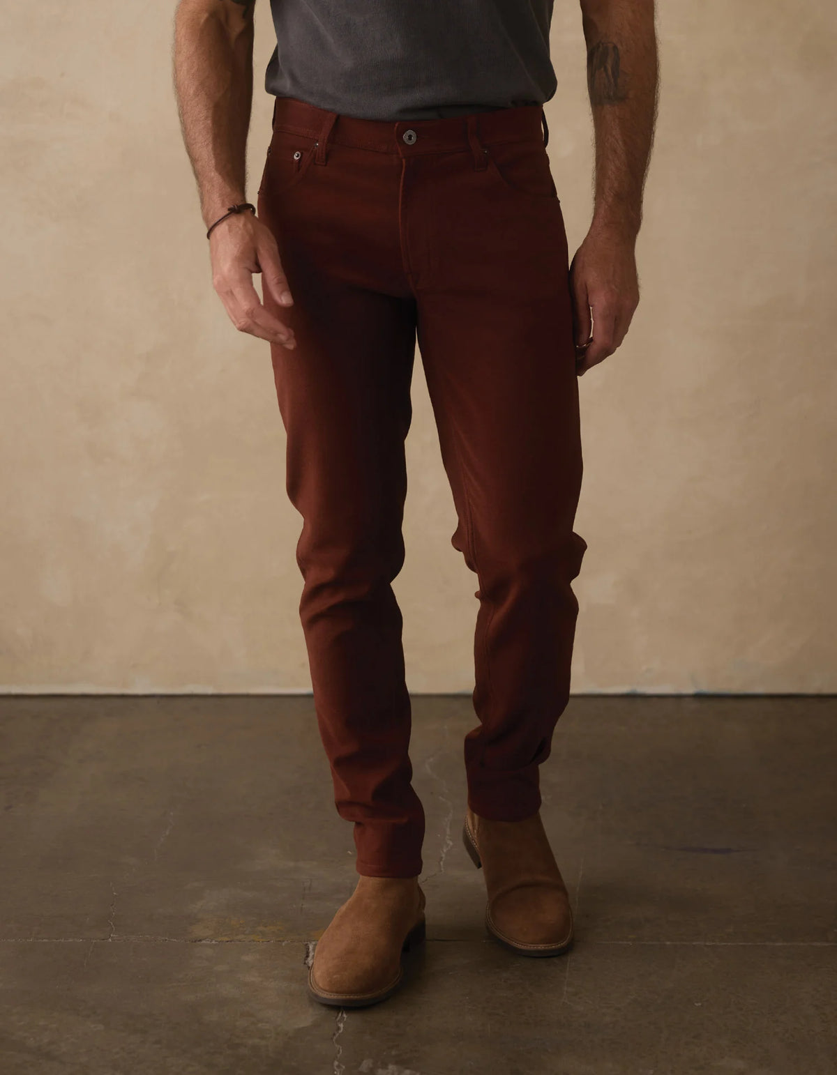 Comfort Terry Pant - Spiced Brandy