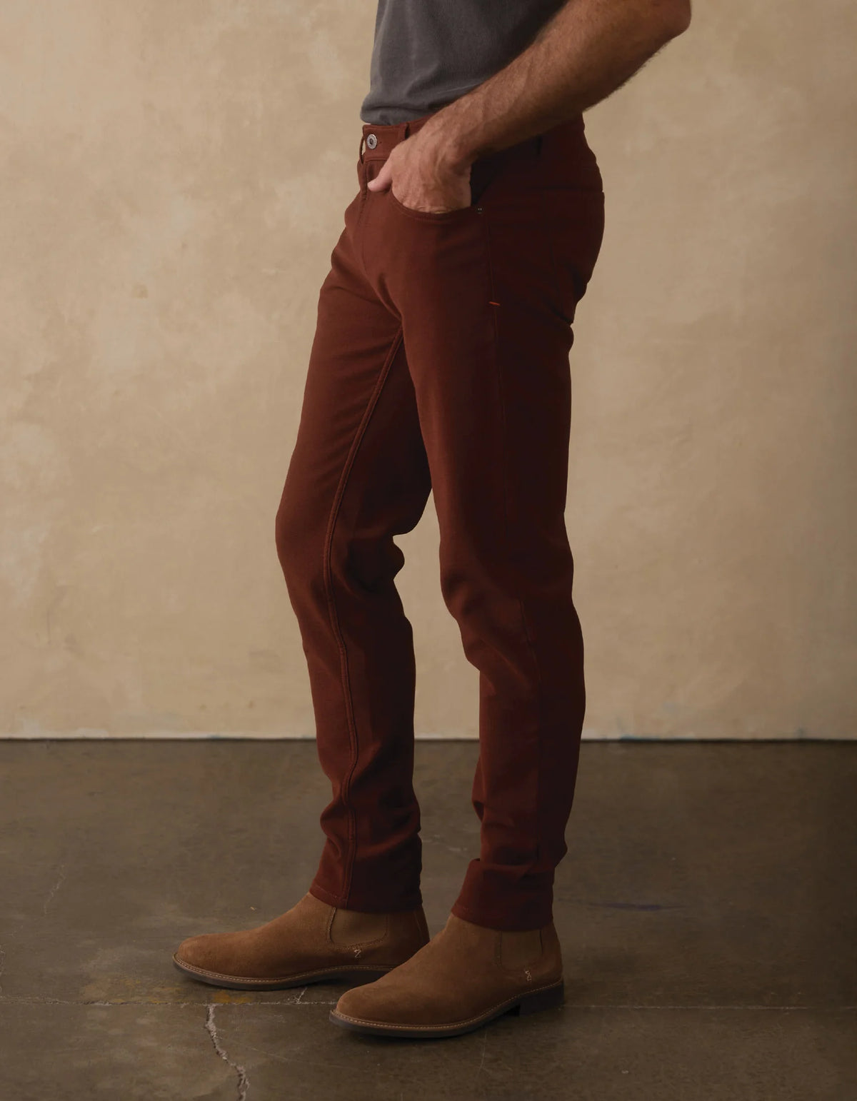 Comfort Terry Pant - Spiced Brandy