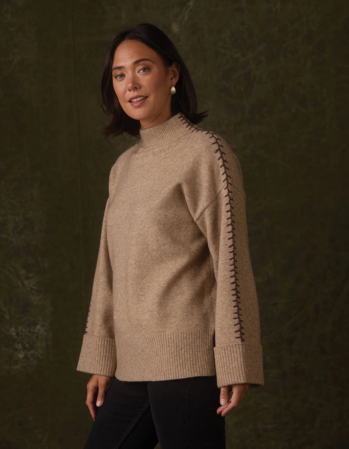 Craft Stitch Sweater - Teak