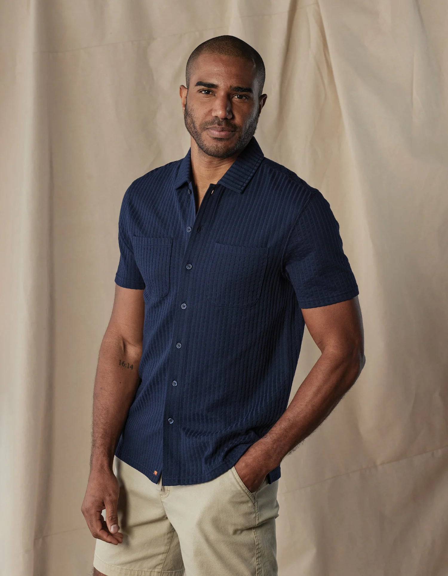 Knit Getaway Button Up - Navy