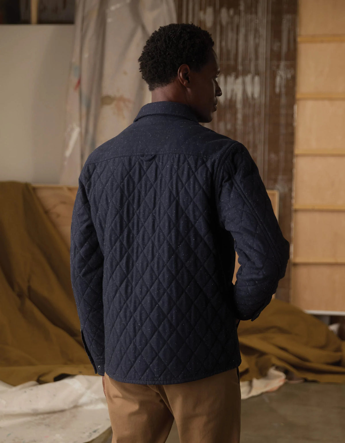 Insulated Workwear Jacket - Navy Nep