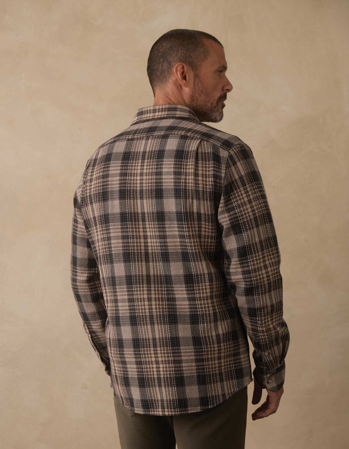 Mountain Textured Overshirt - Asphalt Plaid