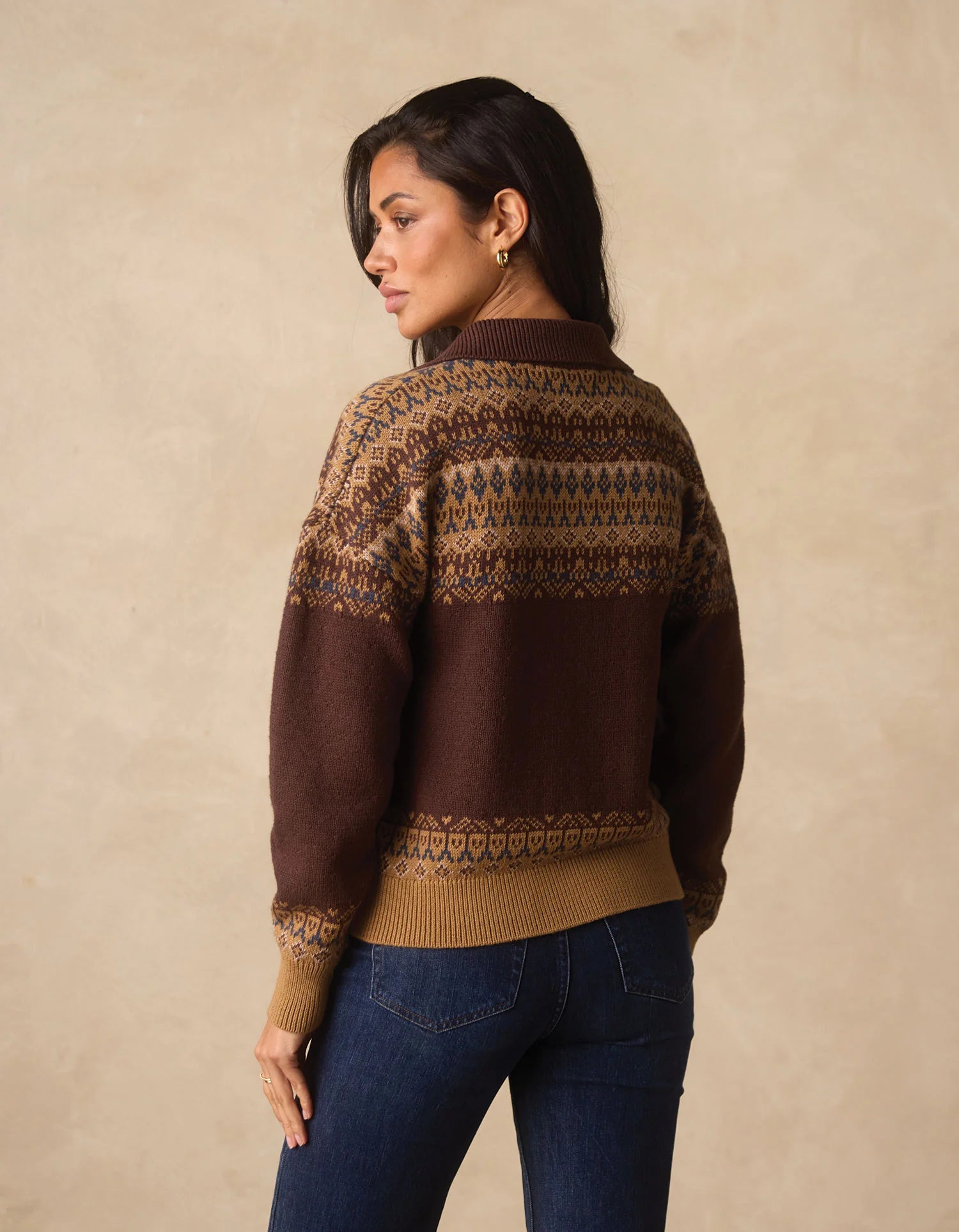 Fair Isle Polo Sweater