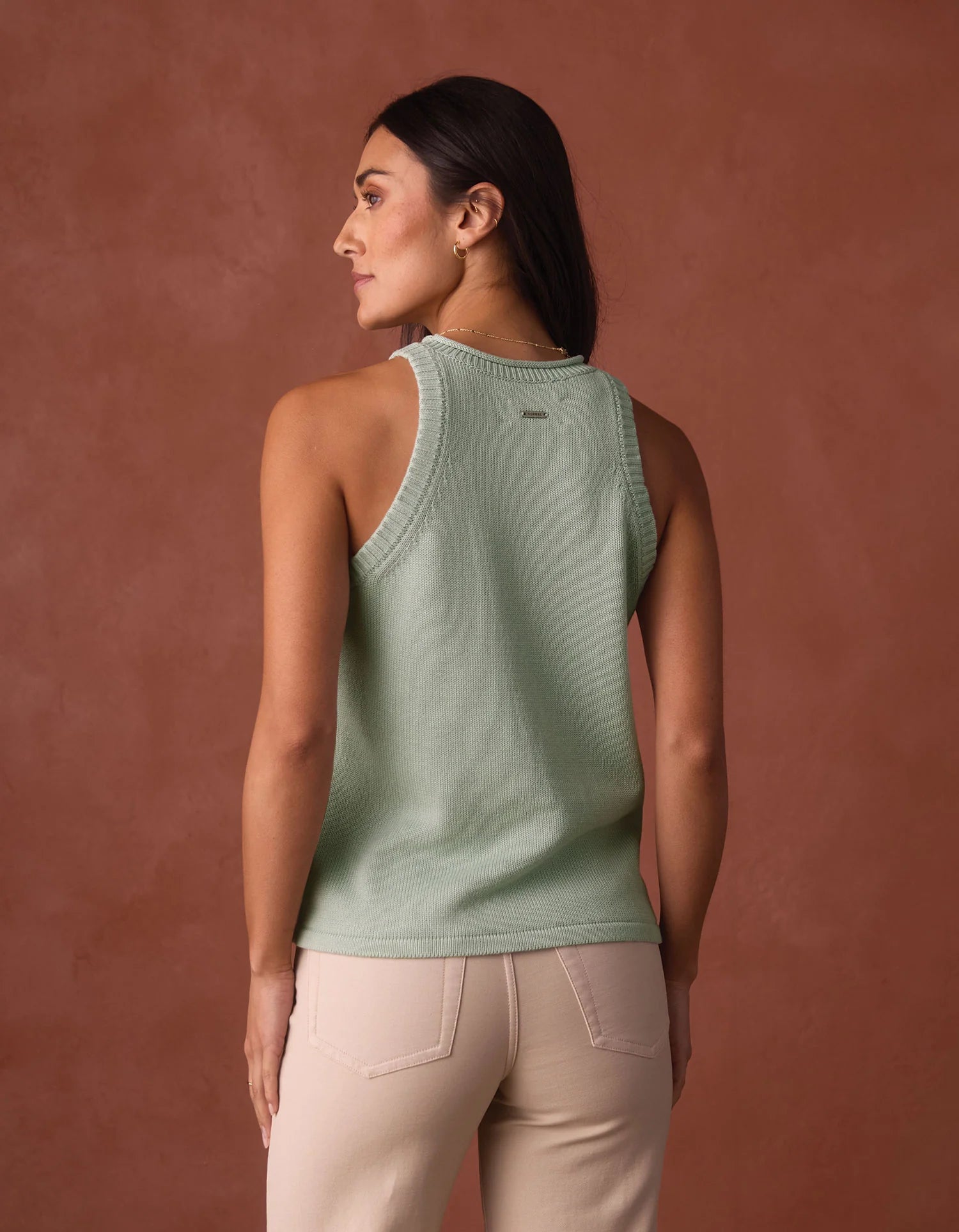 Wanderlust Hi-Neck Tank - Sea Glass