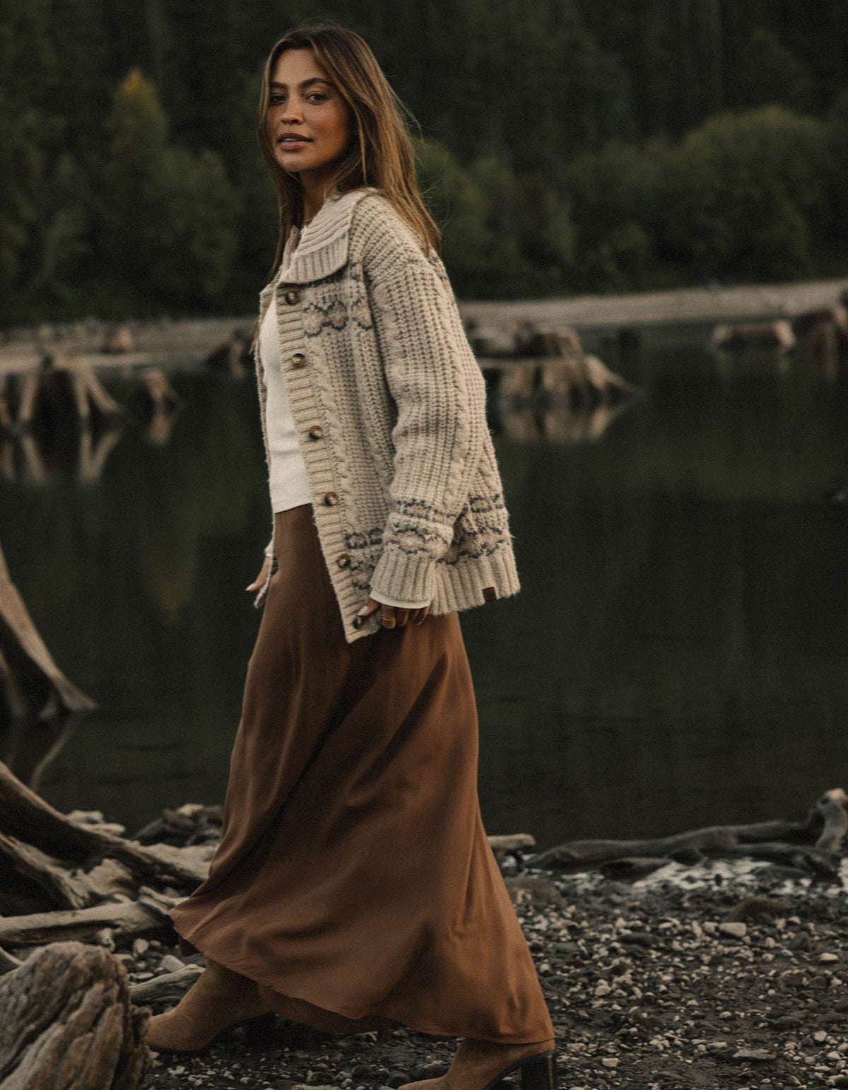 Rose Midi Skirt - Hickory