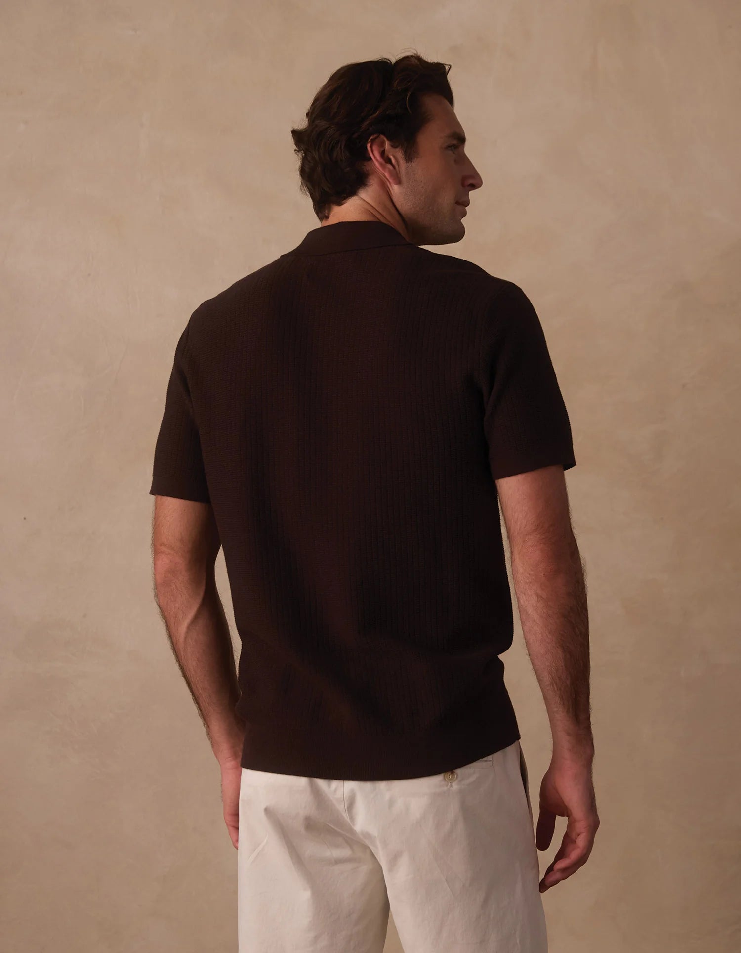 Breezeknit Button Up - Dark Brown