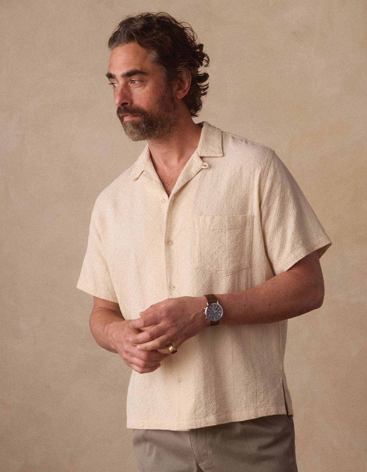Freshwater Resort Shirt - Motivo Chalk