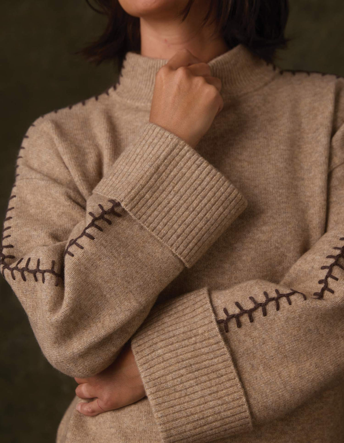 Craft Stitch Sweater - Teak