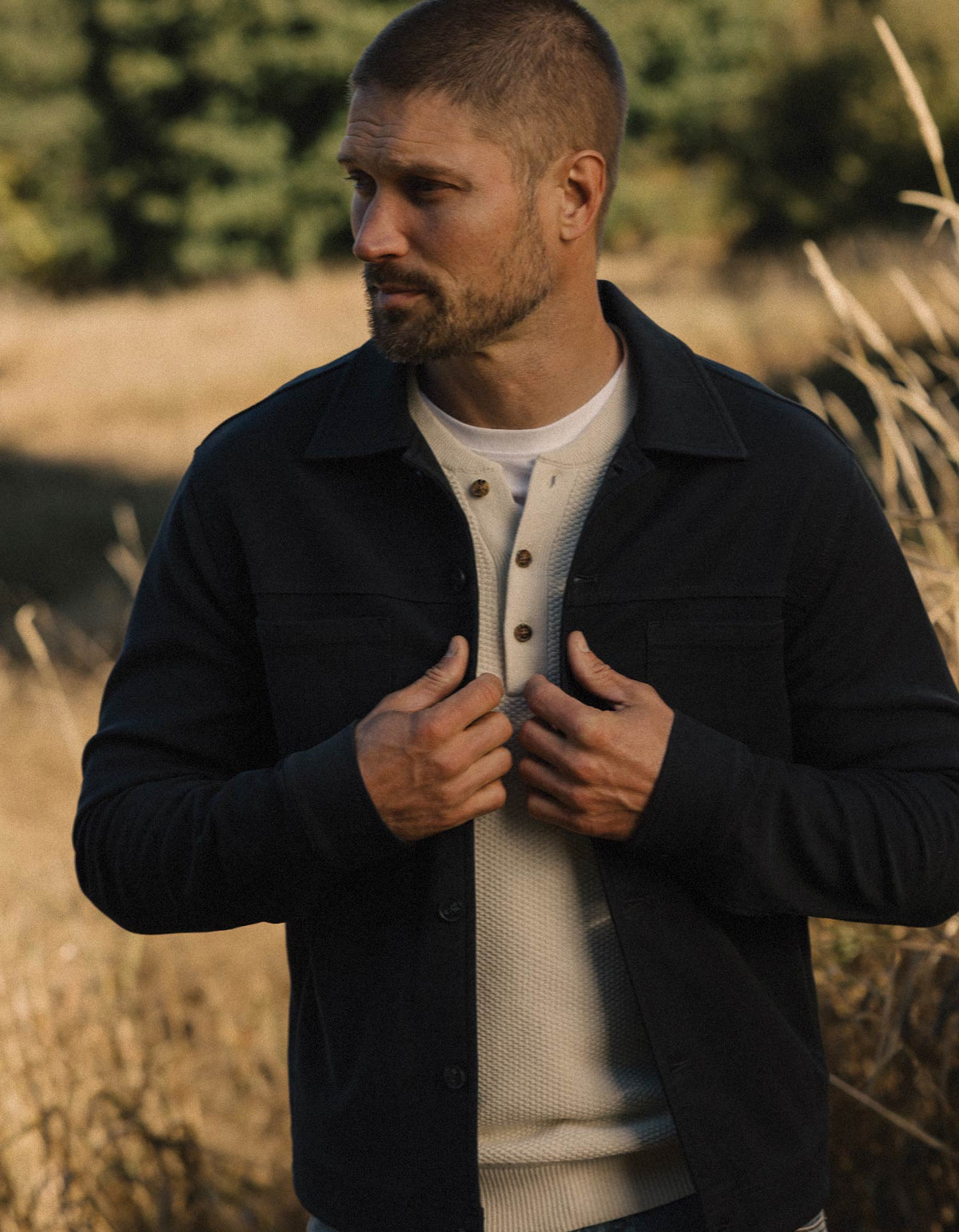 Comfort Terry All Day Jacket - Navy