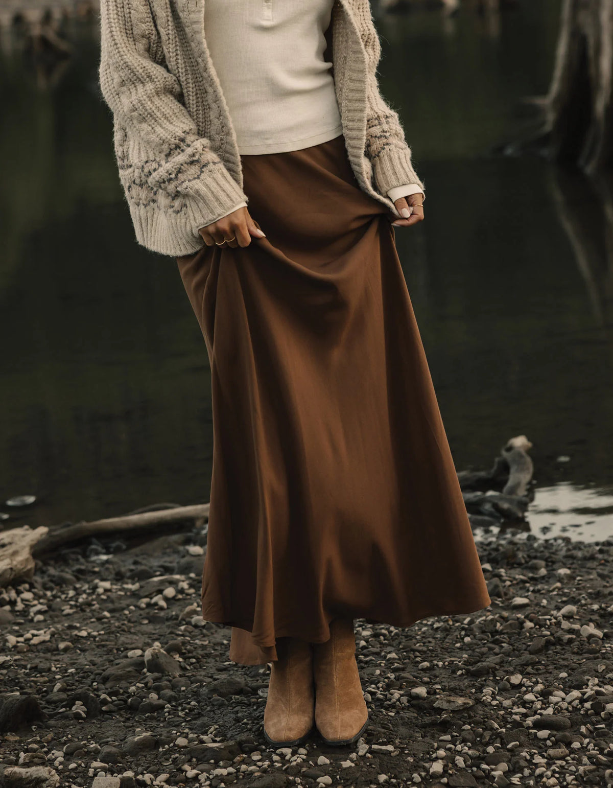 Rose Midi Skirt - Hickory