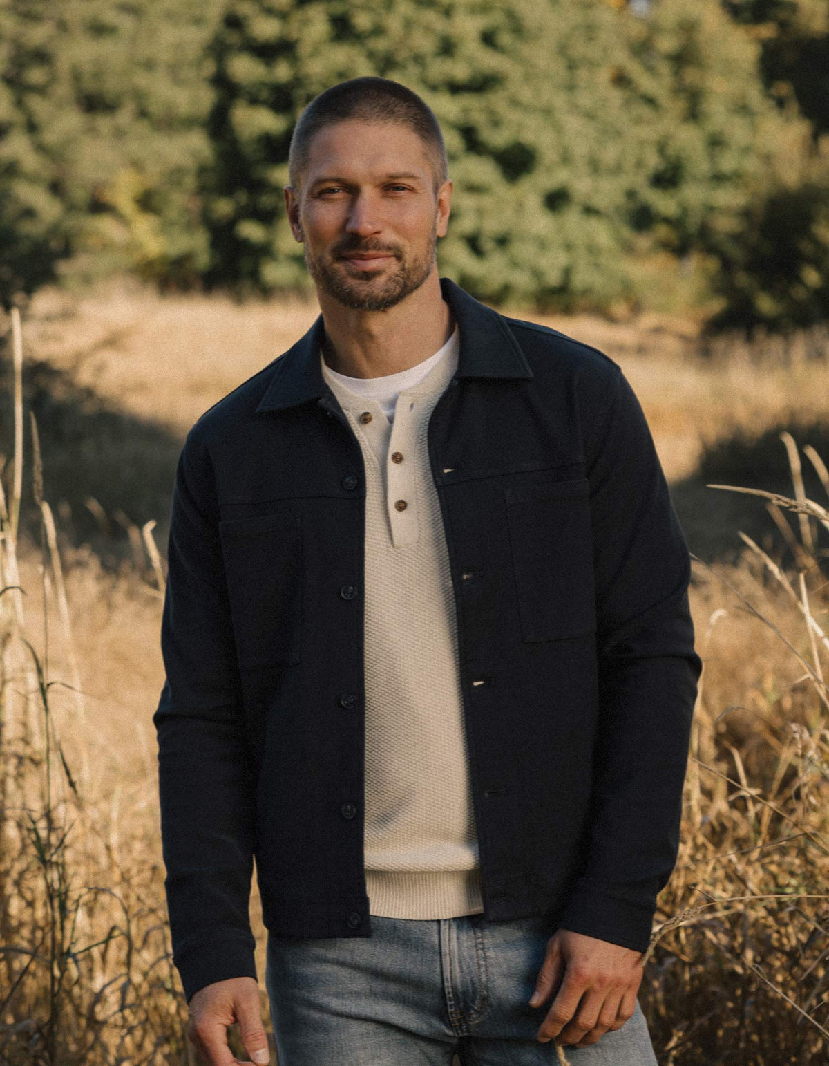 Comfort Terry All Day Jacket - Navy