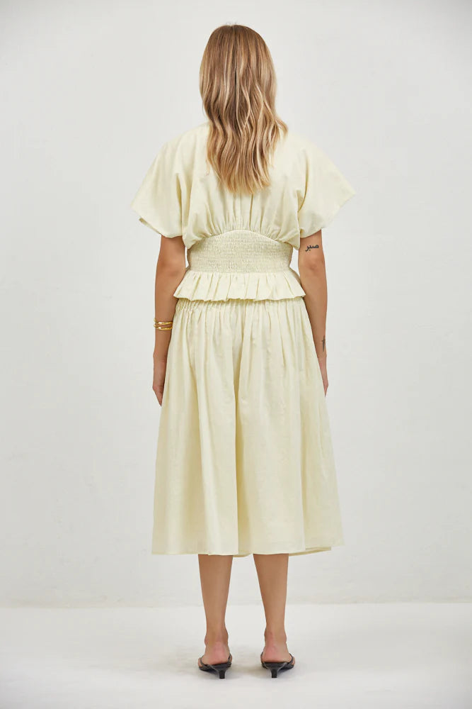 Madine Skirt - Pastel Yellow