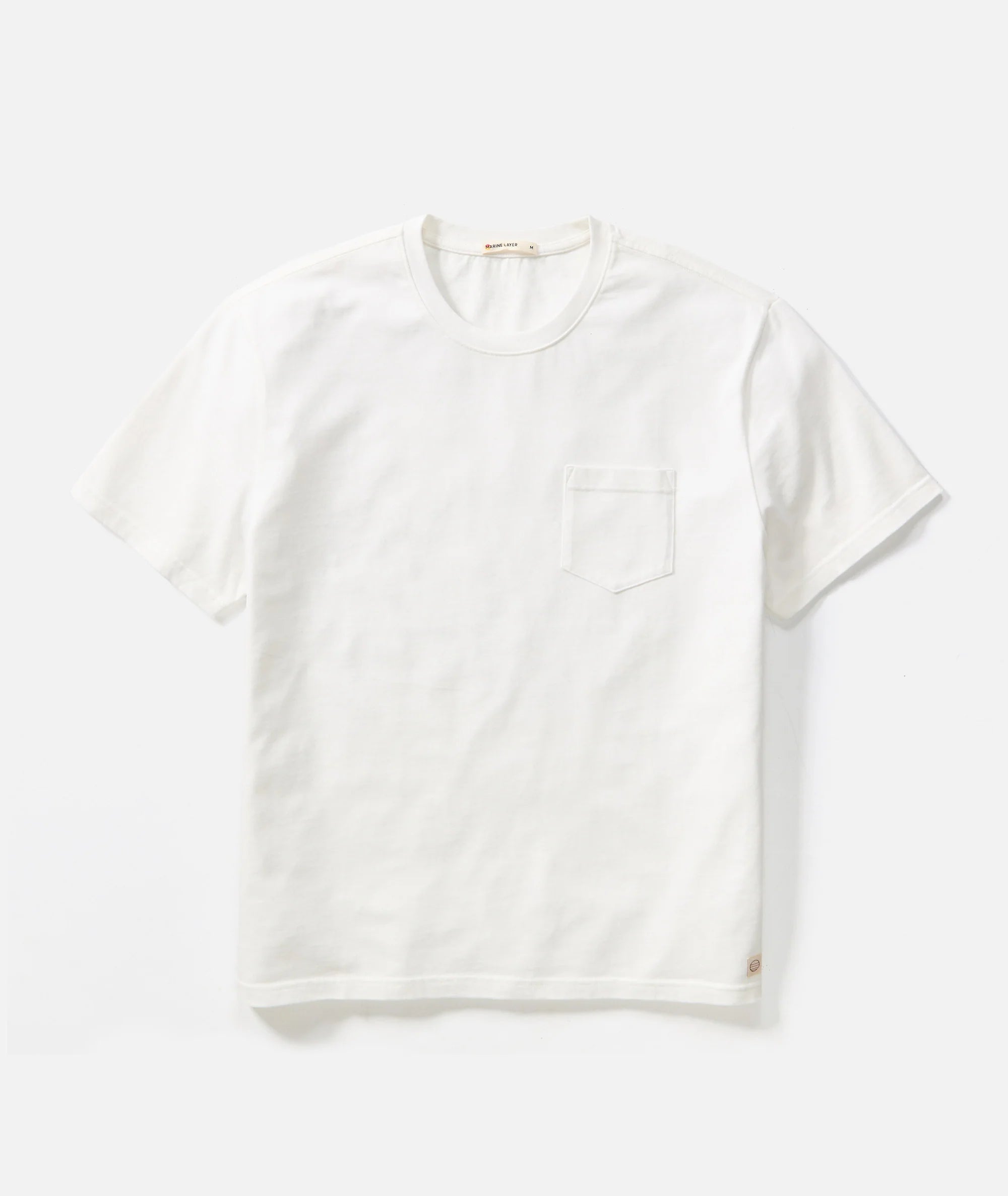 Luxe 250 Relaxed Pocket Tee - White