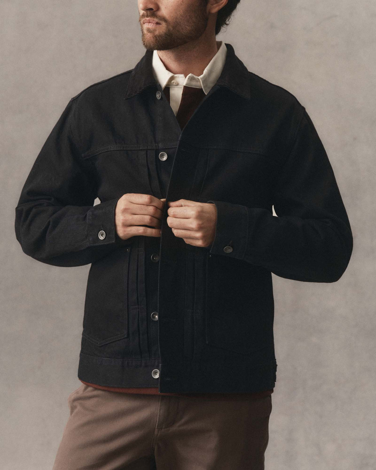 The Ryder Jacket - Rinsed Black Organic Selvedge