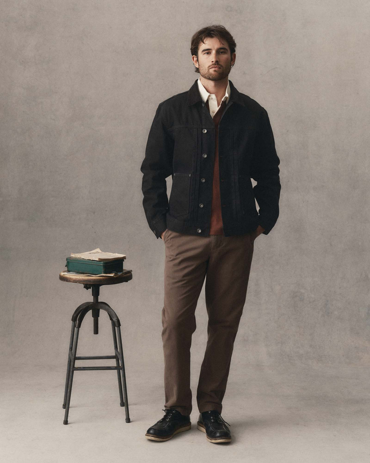 The Ryder Jacket - Rinsed Black Organic Selvedge