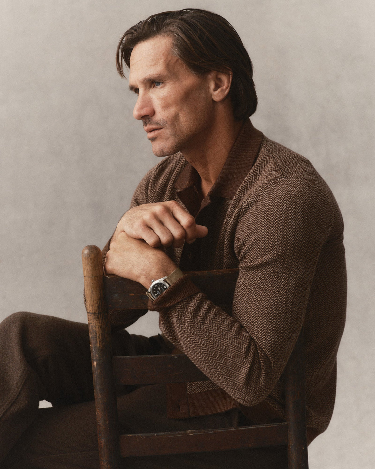 The Miles Sweater Polo - Espresso Merino