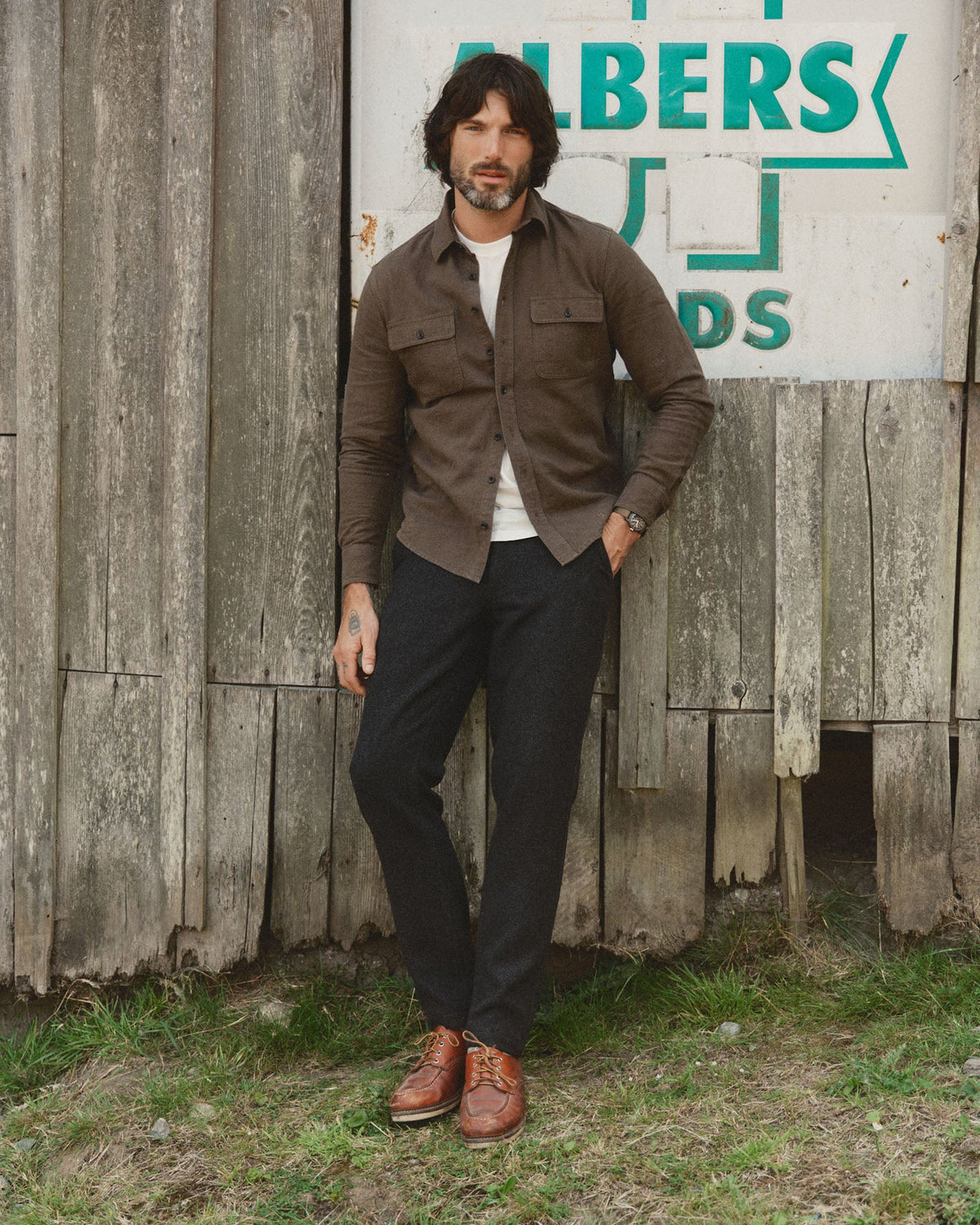 The Carnegie Pant - Coal Herringbone Wool