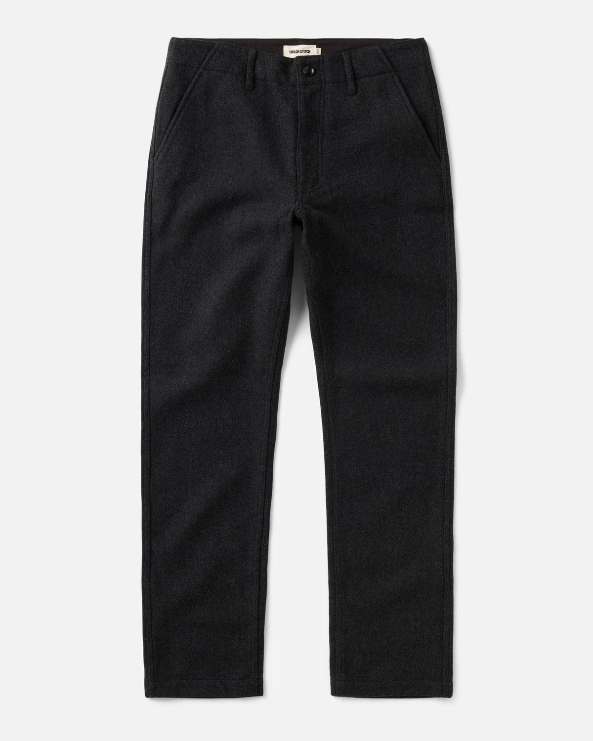 The Carnegie Pant - Coal Herringbone Wool