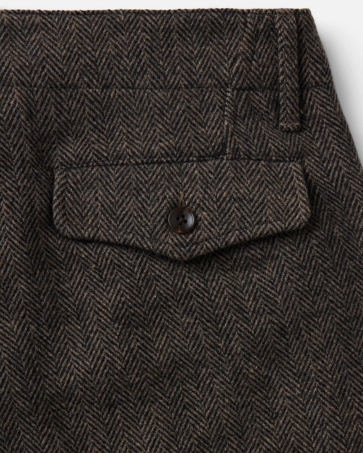 The Carnegie Pant - Walnut Herringbone Wool