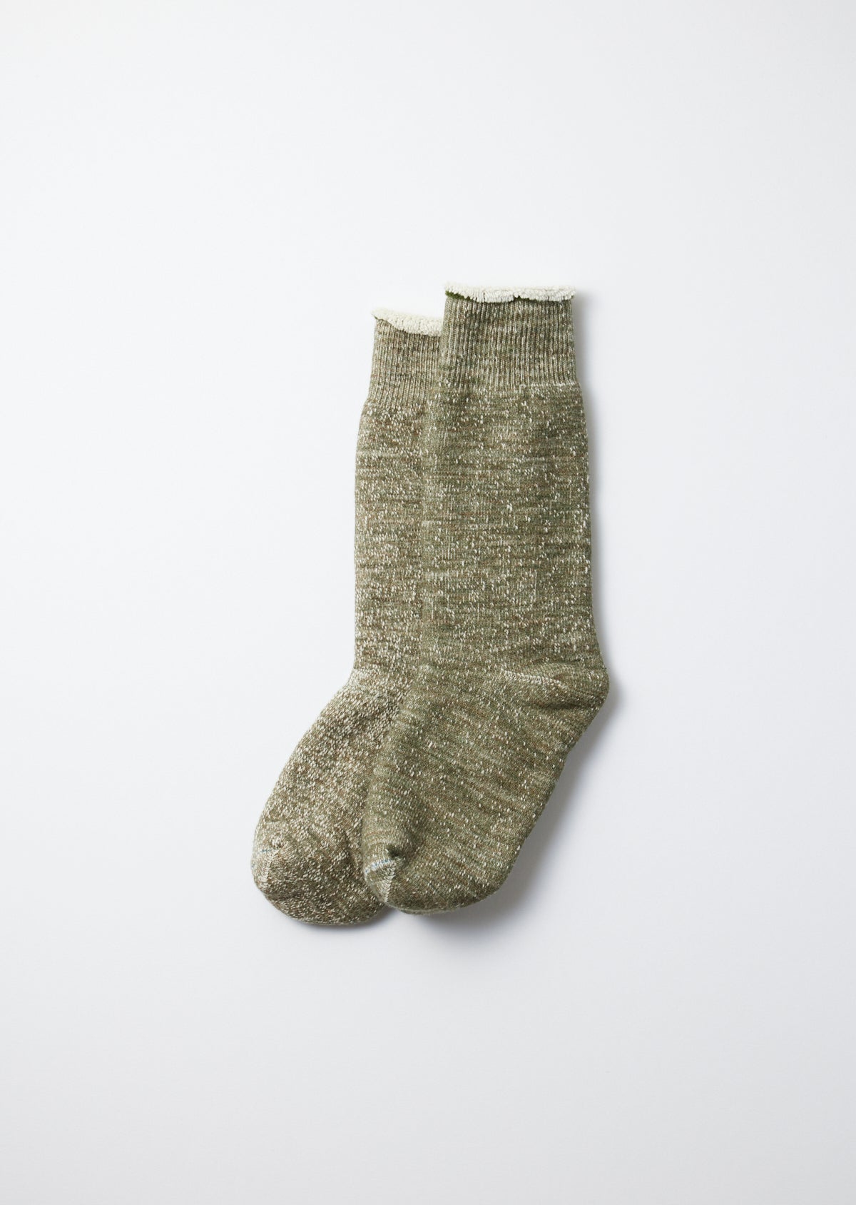 Double Face Crew Socks - Army Green