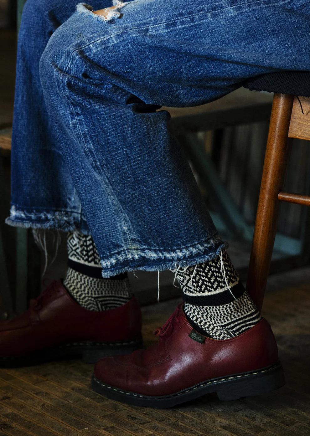 Multi Jacquard Crew Socks