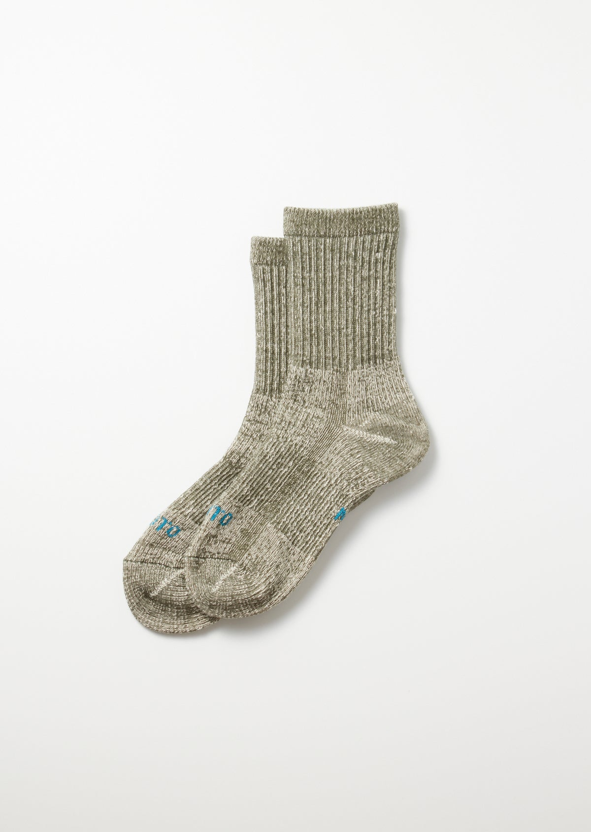 Double Face Mini Crew Socks - Olive