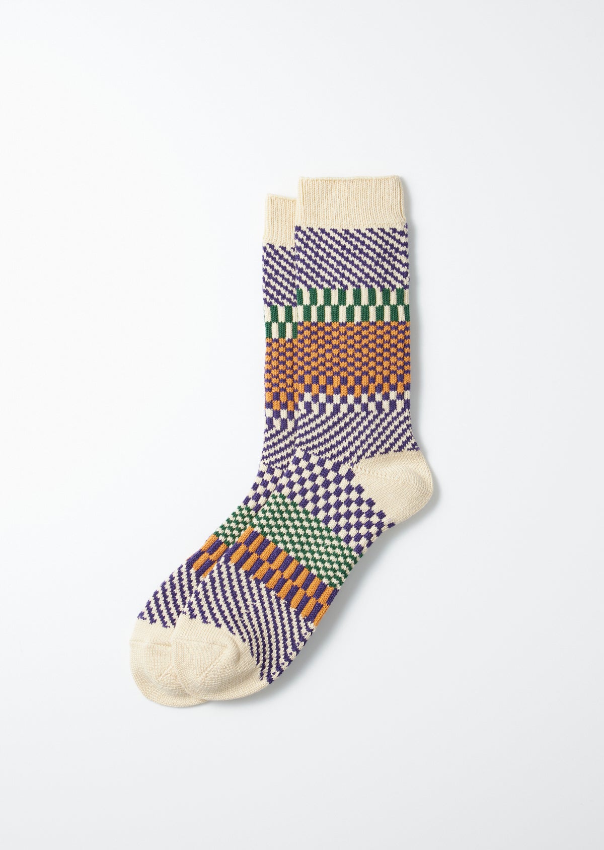 Check & Step Socks - Blueberry
