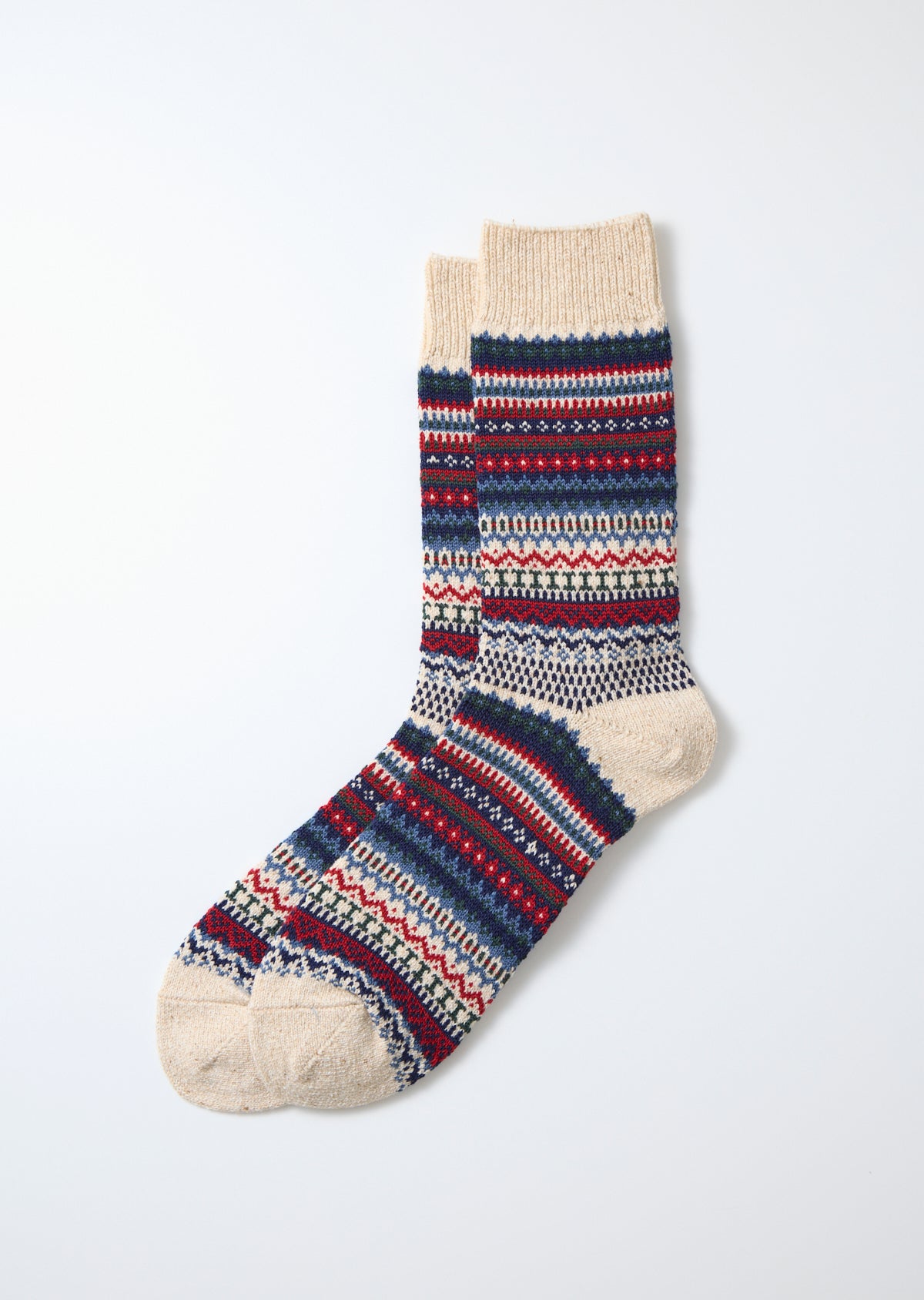 Nordic Pattern Socks - Ivory