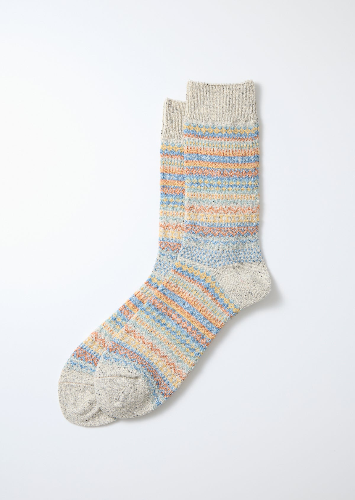 Nordic Pattern Socks - Light Gray