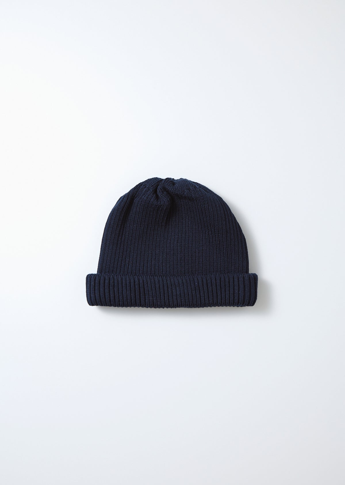 Cotton Roll Up Beanie - Dark Navy