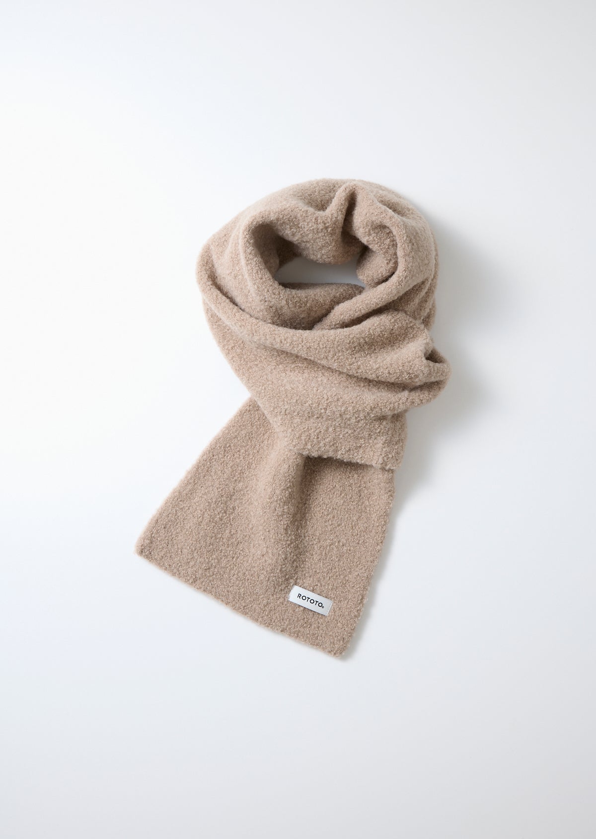 Alpaca Boucle Short Muffler - Grayge