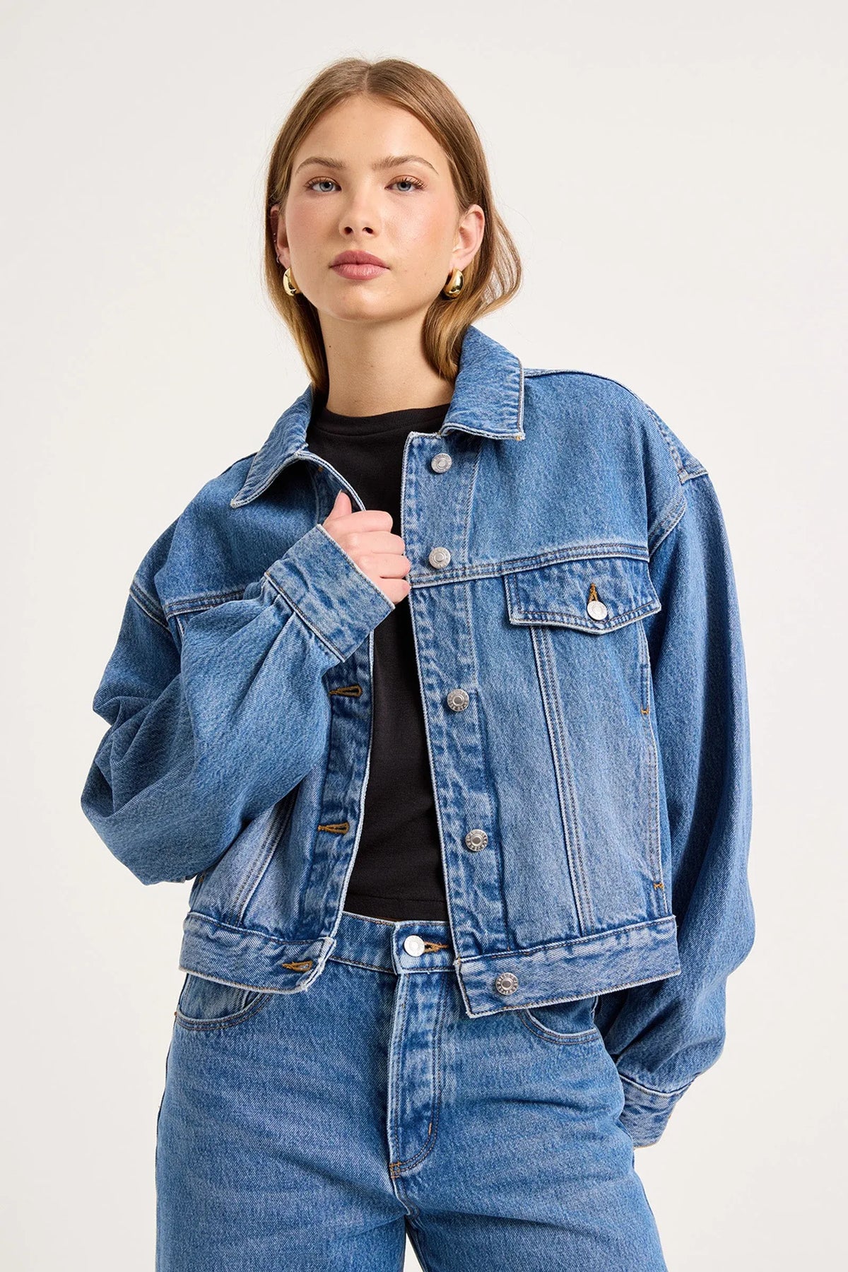 Denim Swing Jacket - Soho Vintage