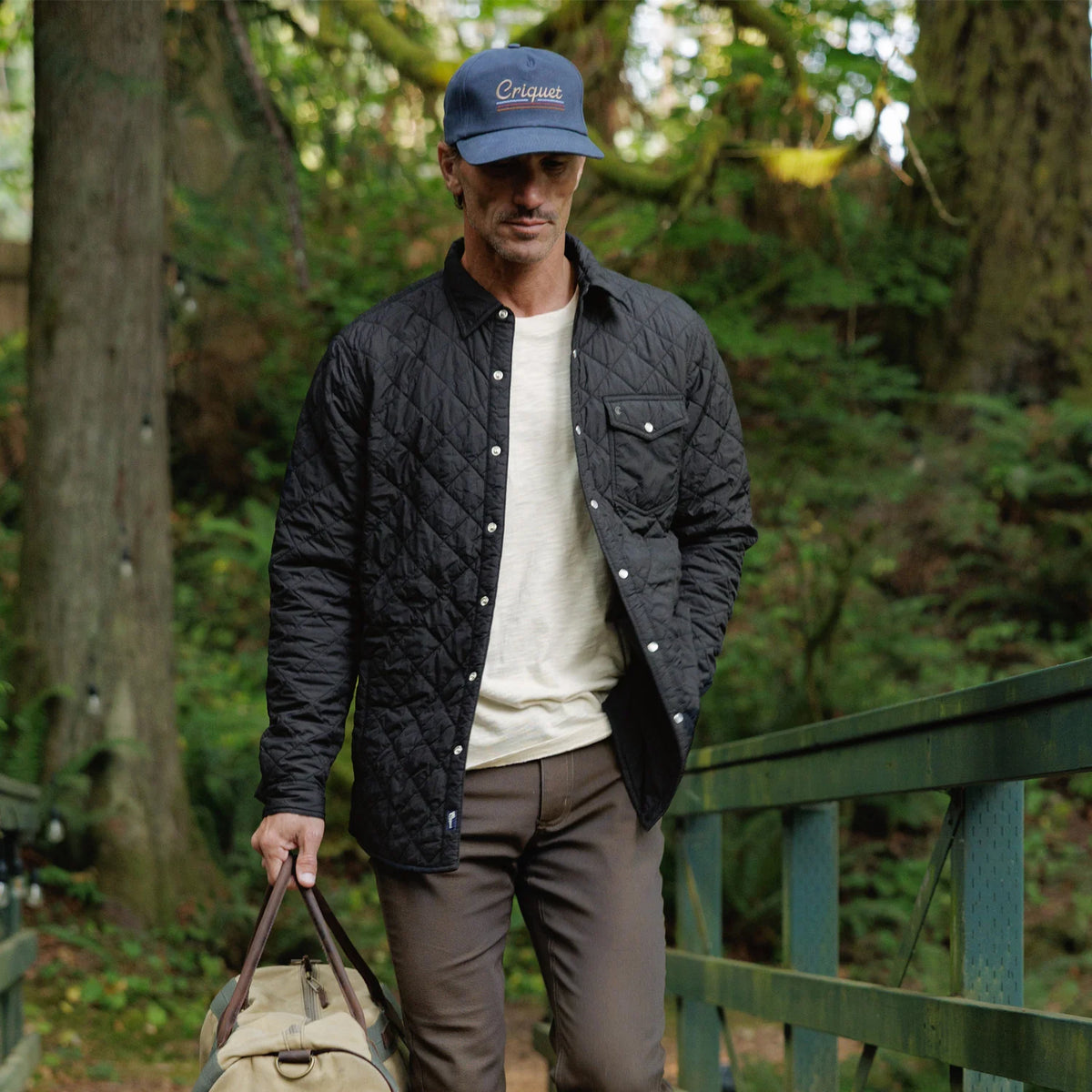 Quilted Shacket - Black