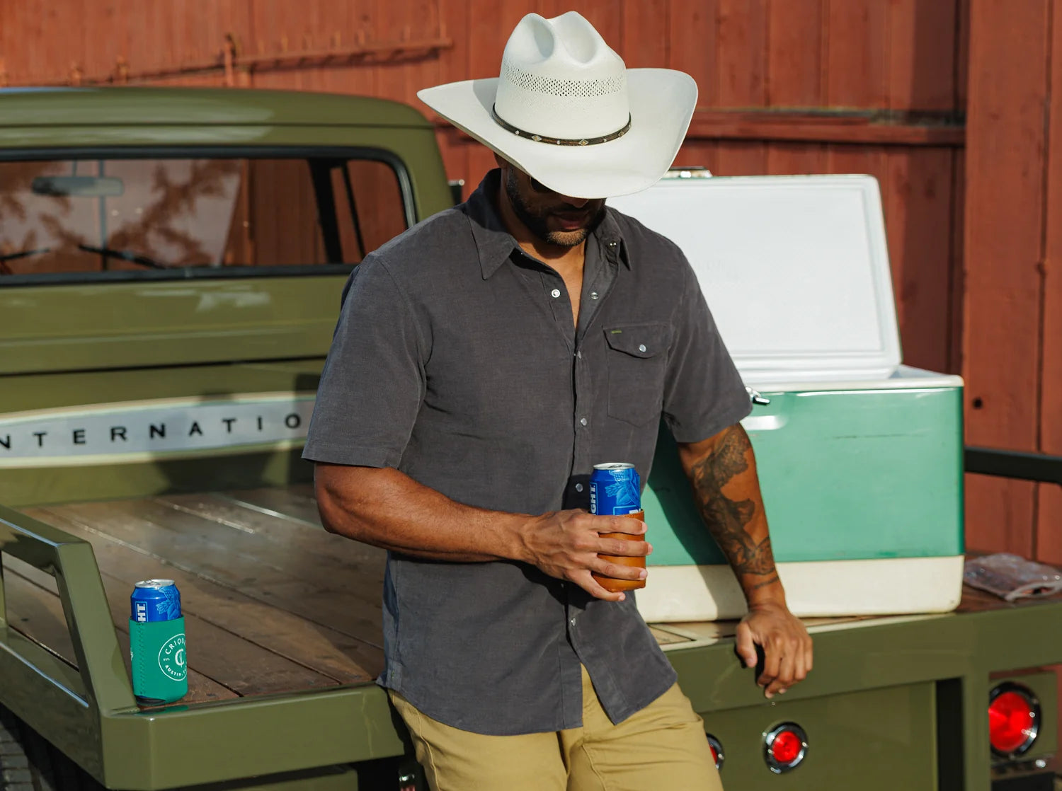 Short Sleeve Corduroy Pearl Snap - Iron Horse