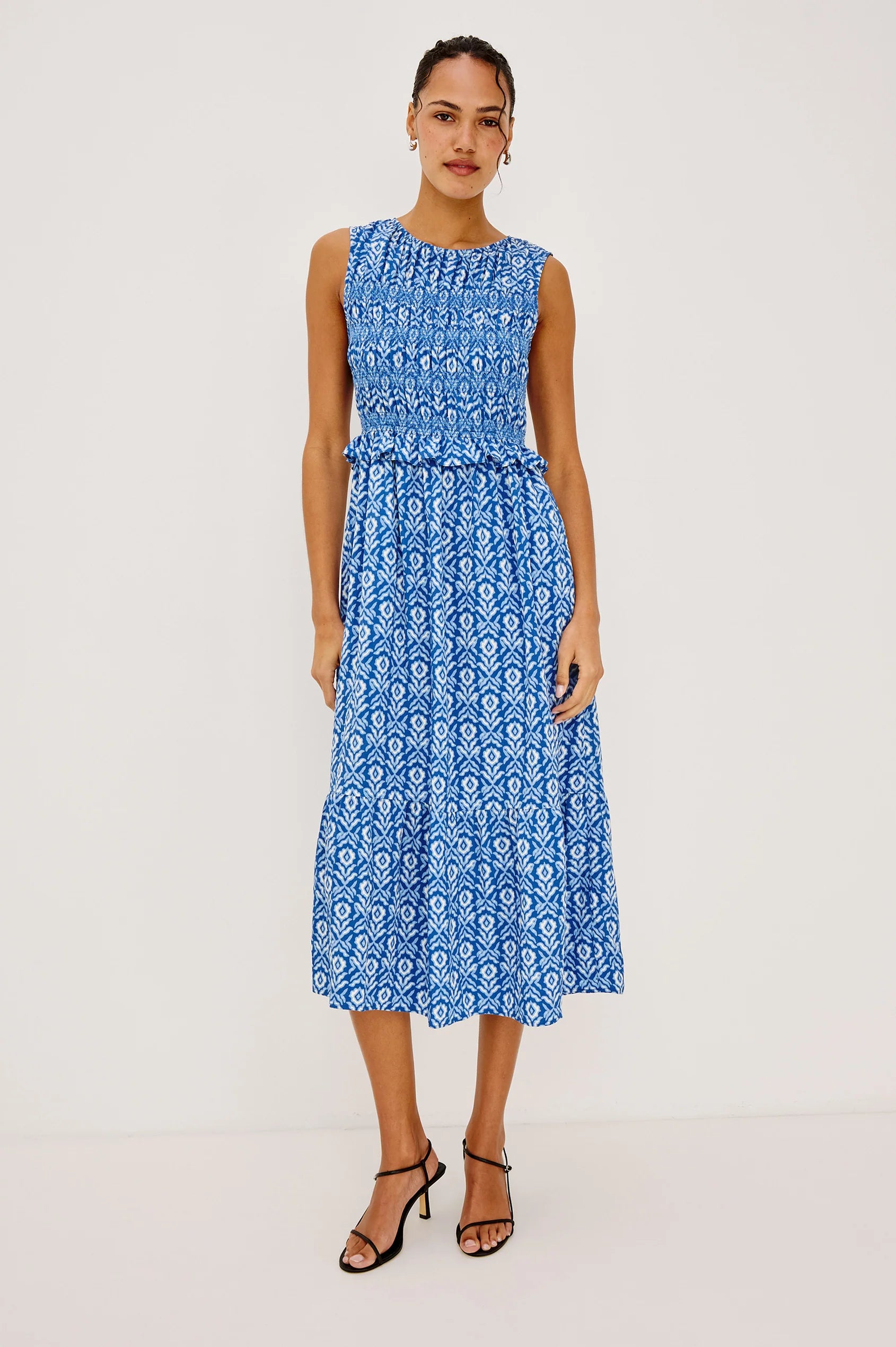 Rialto Dress - Blue Ikat