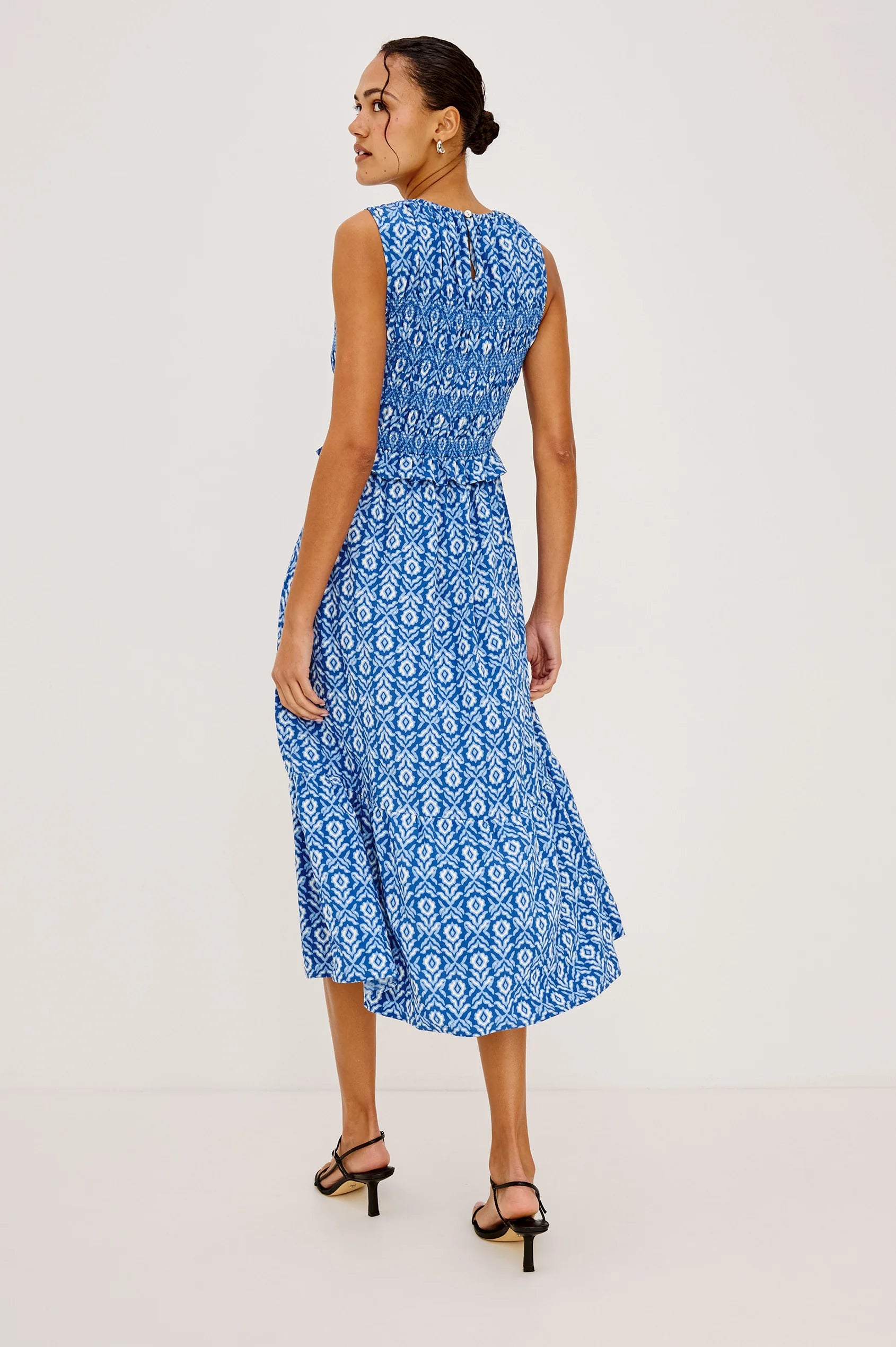 Rialto Dress - Blue Ikat