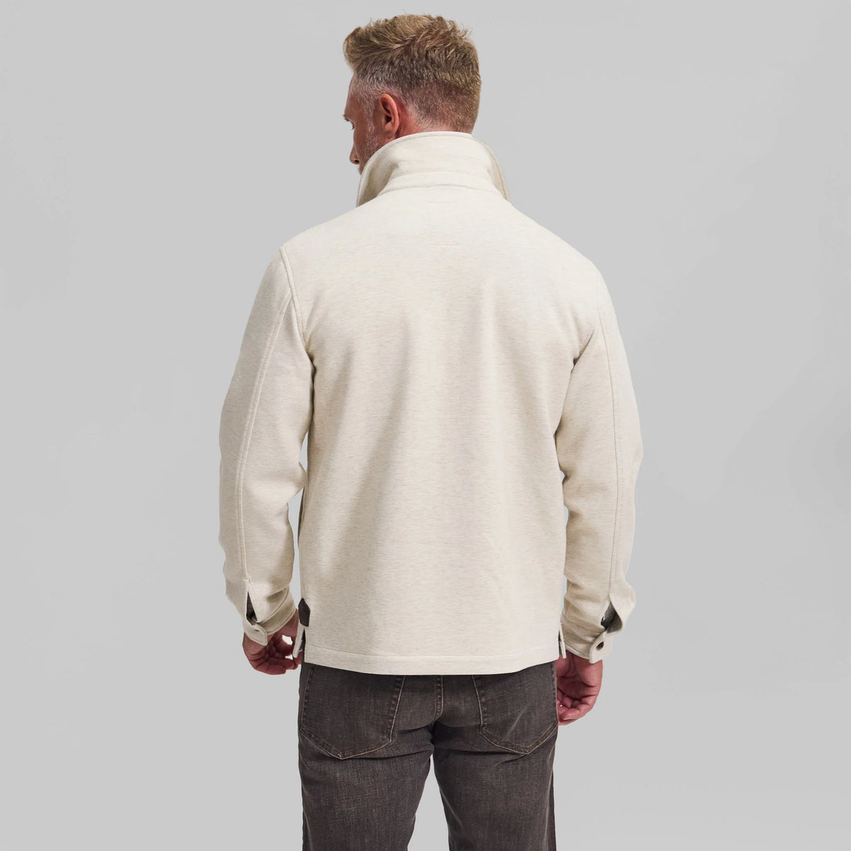 The Wren - Stretch Shirt Jacket - Light Taupe